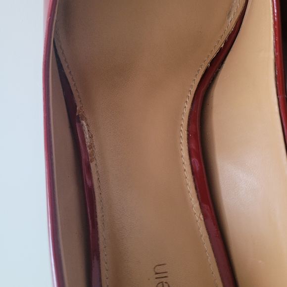 Calvin Klein Gayle Women's Pointy Toe Classic Pump Dress Heels Crimson Red - Picture 11 of 16